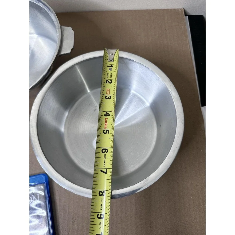 Vintage Miracle Maid Cookware Aluminum Double Boiler Saucepan Pot W Lid 7 In USA